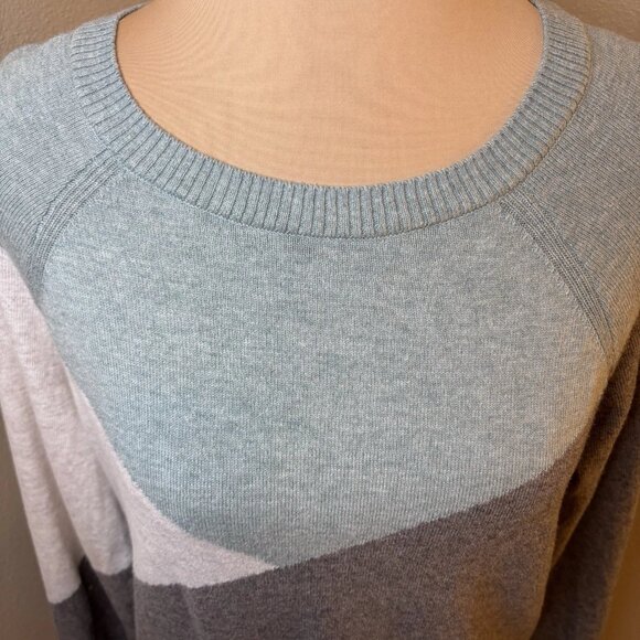 Prana Women's Havaar Colorblock Long Sleeve Sweater Gray Wool Blend Size XS #252 - Picture 2 of 7